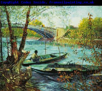 Vincent Van Gogh Fishing in the Spring, Pont de Clichy